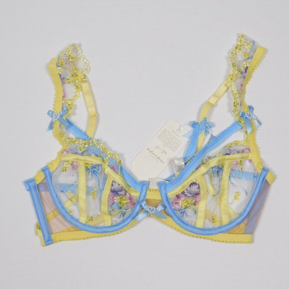For Love And Lemons Embroidered Underwire Bra S NWT (6125)